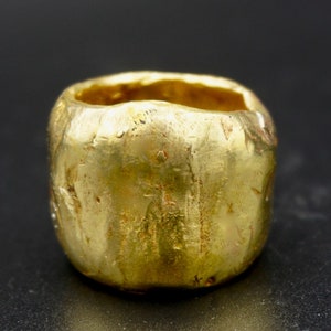 statement rough ring, asymmetric sculpted brass ring with volume and presence,