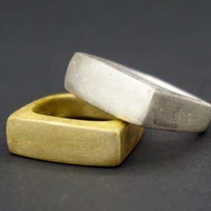 Rectangle Wedding Band Ring