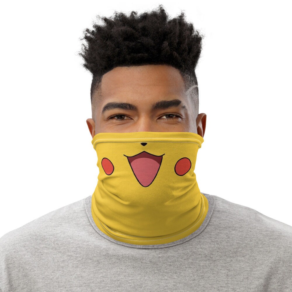 Pikachu Neck Gaiter Made in the USA Adorable Mask for Kids Etsy