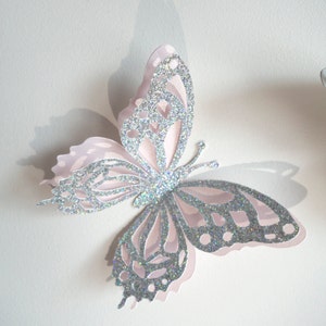 3D Butterfly decor. Nursery Wall Art | kids room decor. Pack of 5, 7, 12, 24 pcs | Addition for Paper Flowers | Girls bedroom wall decor