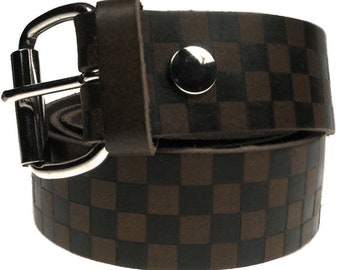 Authentic Louis Vuitton Brown Damier Ebene Checker Belt with Metal Logo Buckle LOUIS VUITTON Damier Ebene Brown Belt 95/38 - Etsy main image 3