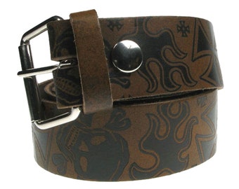 Tartan Leather Belt
