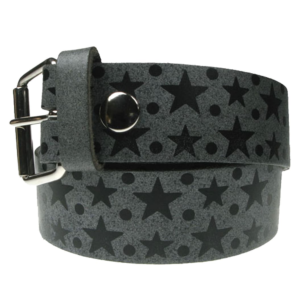 Star Motif Leather Belt Loop main image 1