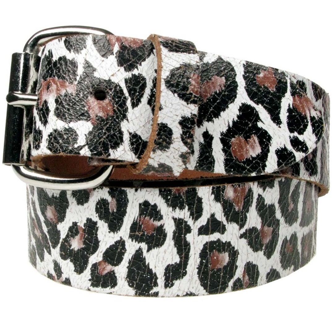 Leopard Style Real Leather Belt 1.5 Inch/38mm, Sizes - S, M  display picture 3