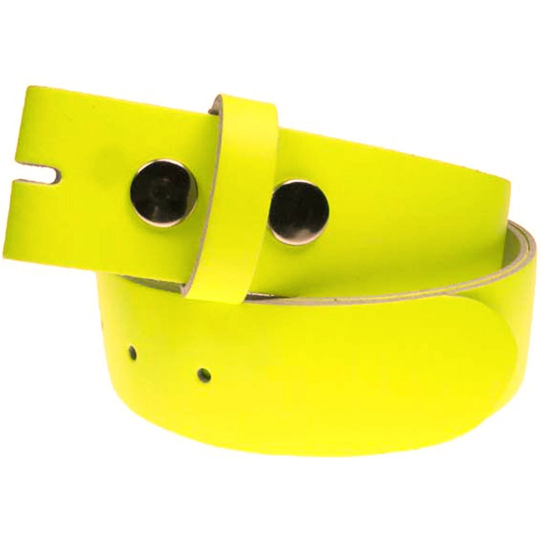 小物 doublet cartoon Leather Belt yellow 23aw New Doublet 23AW Yellow Leather Belt, 135cm, 11 Holes, Used