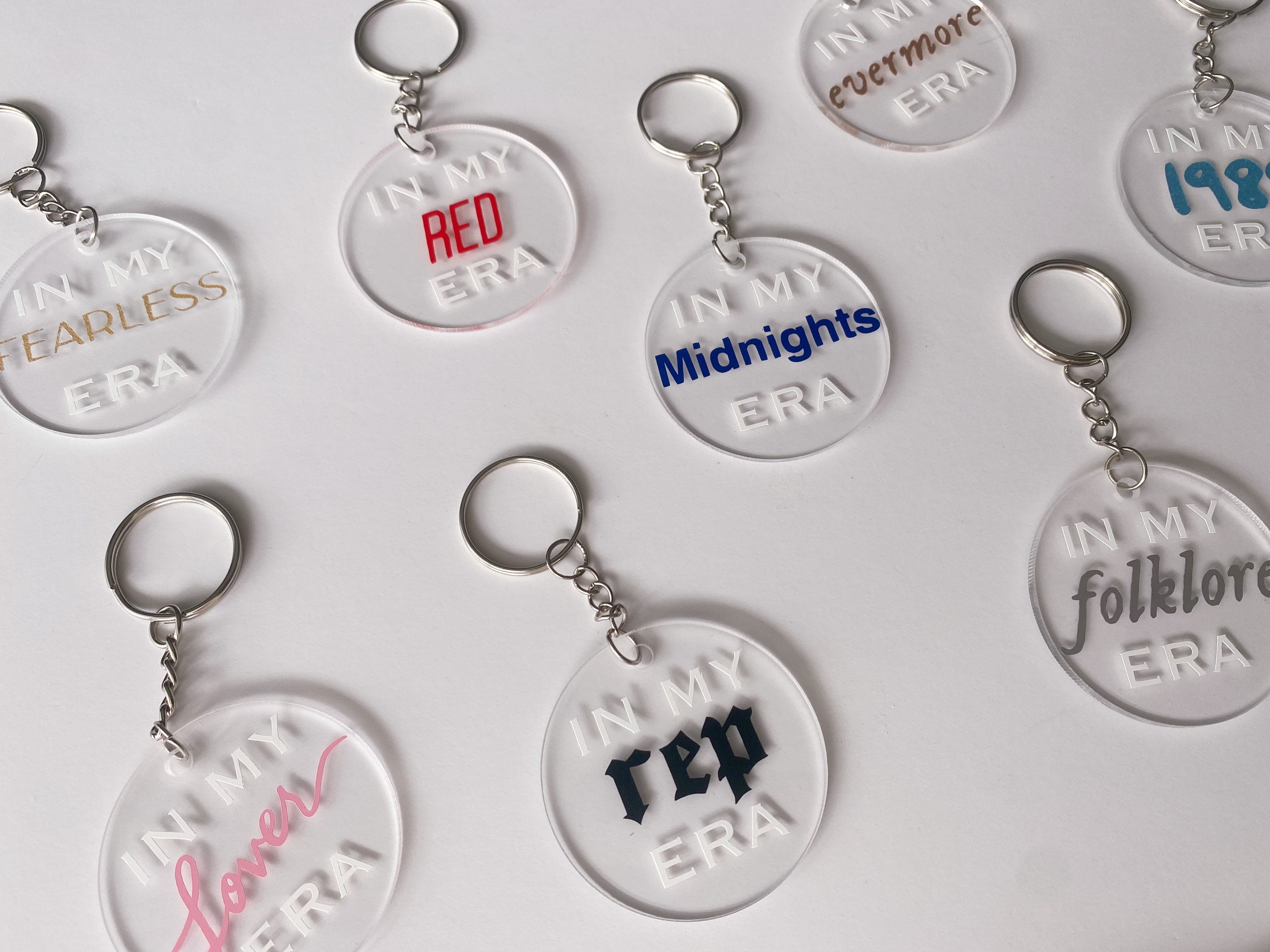 Taylor Swift Folklore and Evermore Keychains – Three Bears Design Studio
