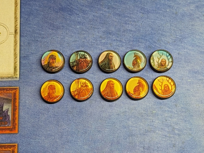 5 kings tokens double sided