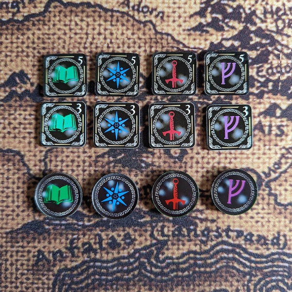 Lord of the rings - Resource and Status tokens [ with value range from 2 to 5]