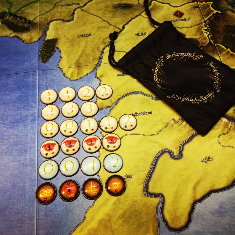 Hunt Tiles for War of the Ring board game- premium metal hunt tiles tokens image 4