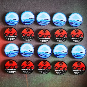 Arkham Horror LCG - Innsmouth Verschwörung Flut und Schlüssel-Token (Fan gemacht)
