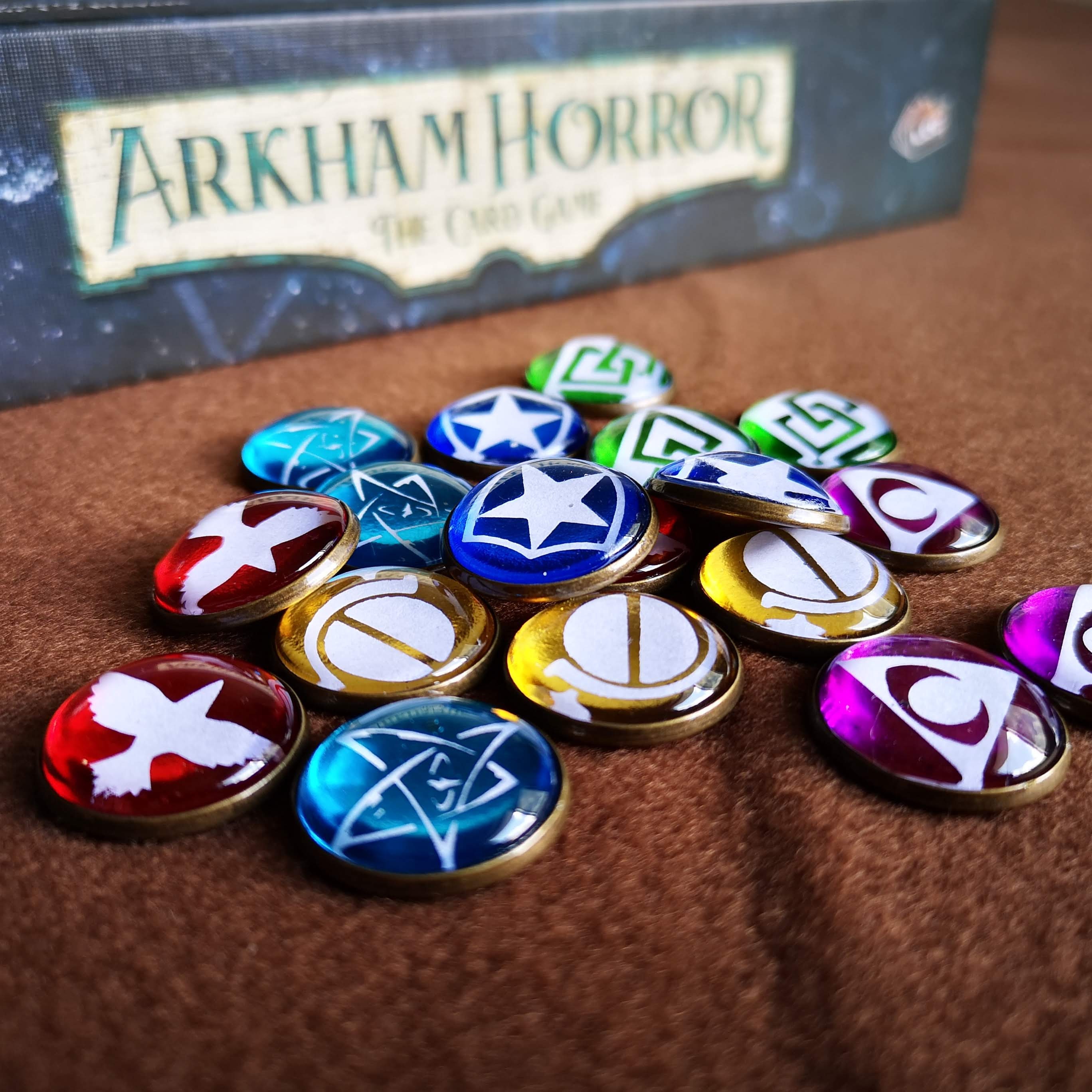 arkham horror card game icons | Tokens Their unique designs are inspired by the HP Lovecraft universe in an art deco style that fits the Arkham Horror Lord Of The Rings The