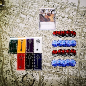 Arkham Horror LCG - Innsmouth Conspiracy Key and flood tokens (Fan made)