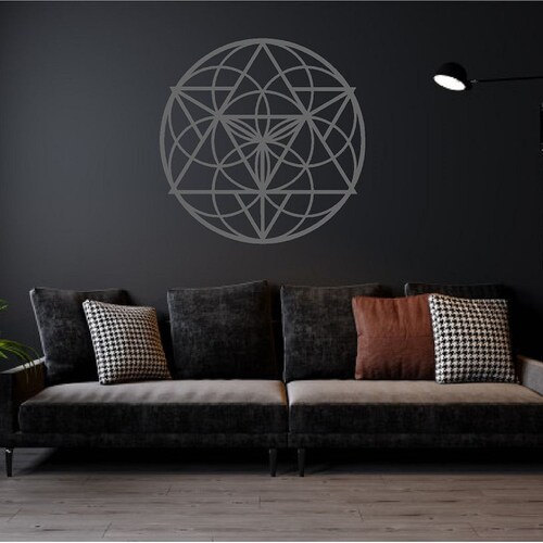 Sri Yantra Vinyl Wall Decal Sacred Geometry Choose Your Size Etsy