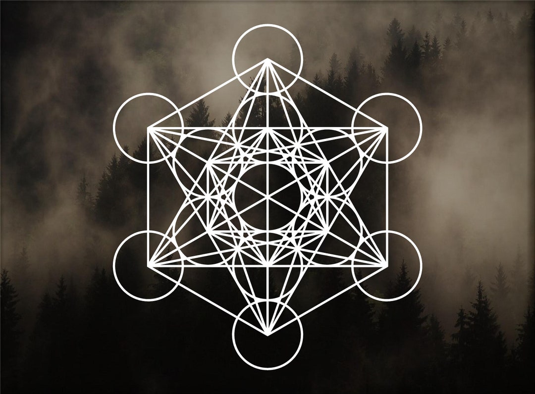 Metatrons Cube Sticker x2 Vinyl Decal Sacred Geometry Etsy Australia