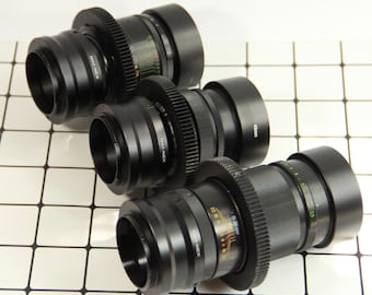 Helios 44-2 Mir-1B Jupiter-37A Cinema Lens, Cine Mod lens, 3 Lens SET adapter Sony E Nex