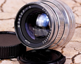 Objektiv JUPITER-8 2/50 M39, Sowjetisches Objektiv UdSSR, Sonnar LEICA+Adapterring m39, m42 als Geschenk