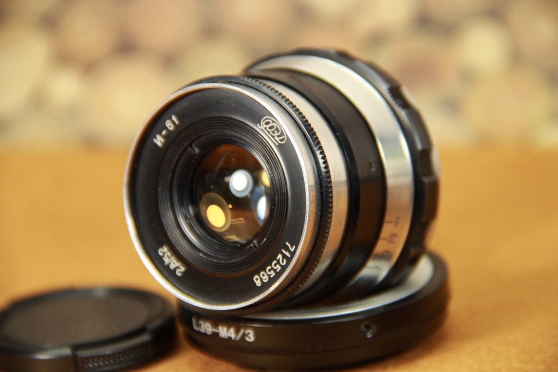 Vintage Rangefinder Lens Industar-61 2.8 / 52, Adapter M39/ Mikro