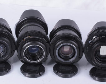 Soviet Lenses Cine Mod Jupiter-9 85mm Mir-1b 37mm Helios 44