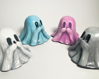 homemade Plaster Ghost Incense Burner - Cute Spooky Home Décor