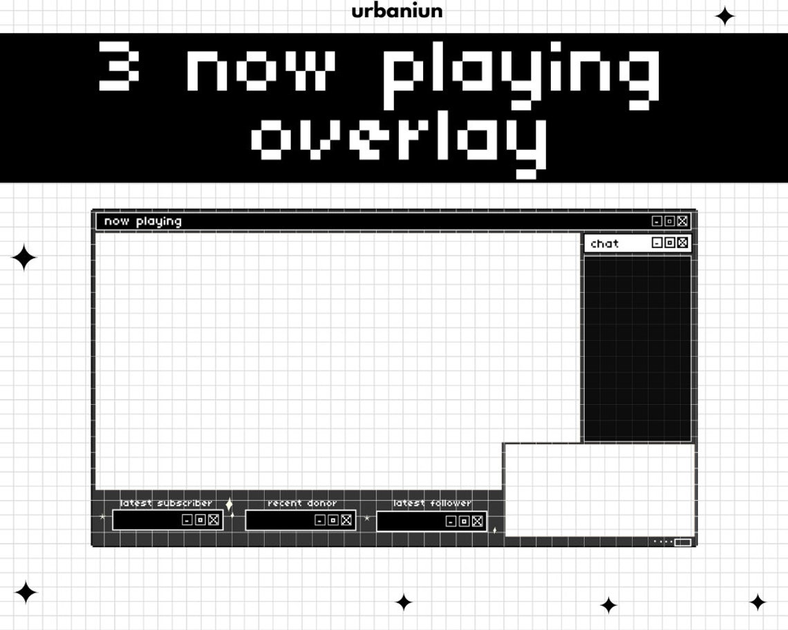 3x Twitch Overlay Pixel Pixel Stream Overlay Package Twitch - Etsy