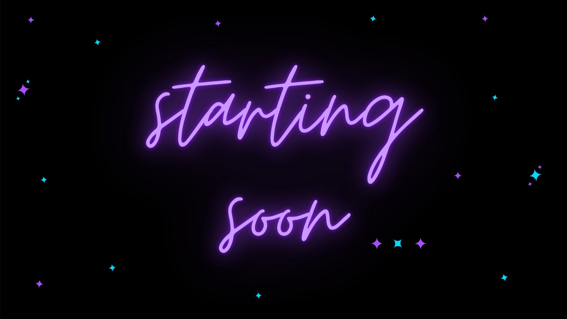 3 neon twitch overlay animated stream starting soon animated | Etsy