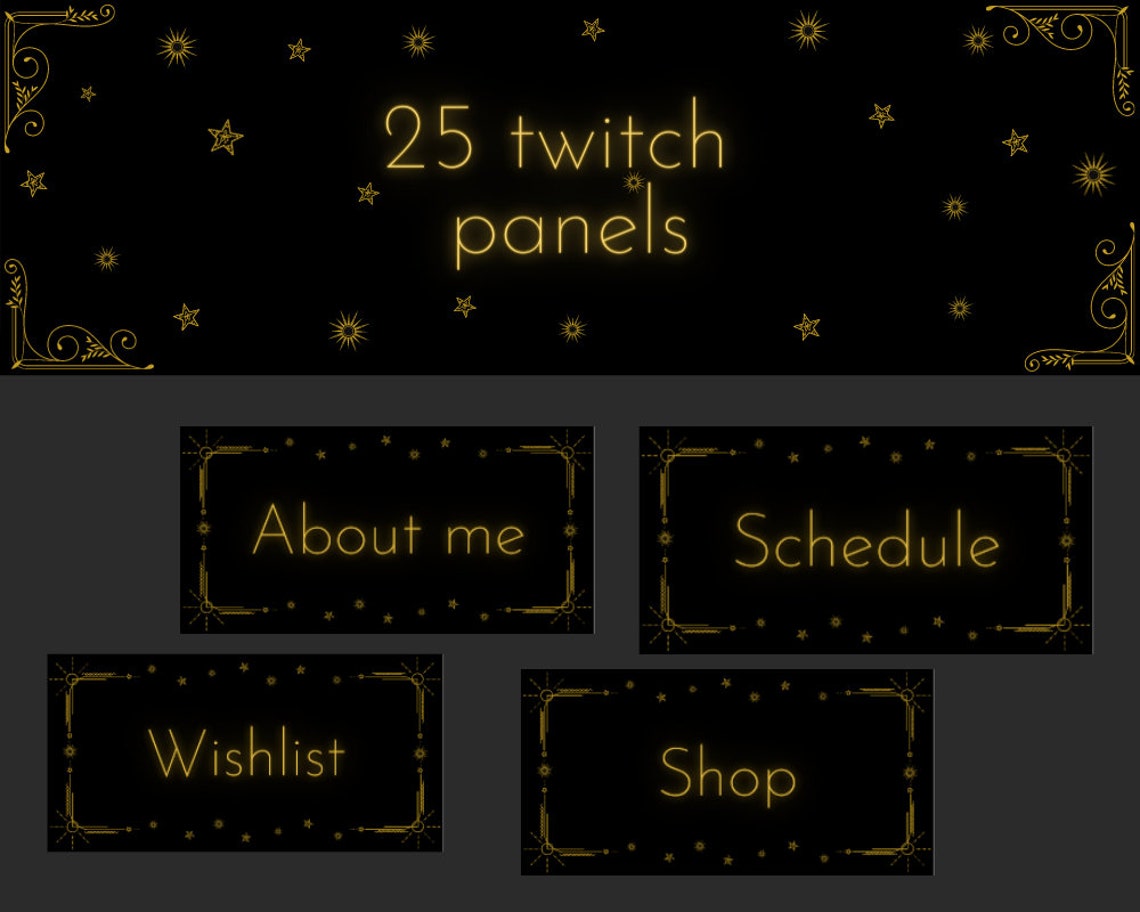 gold twitch panels gold twitch panels