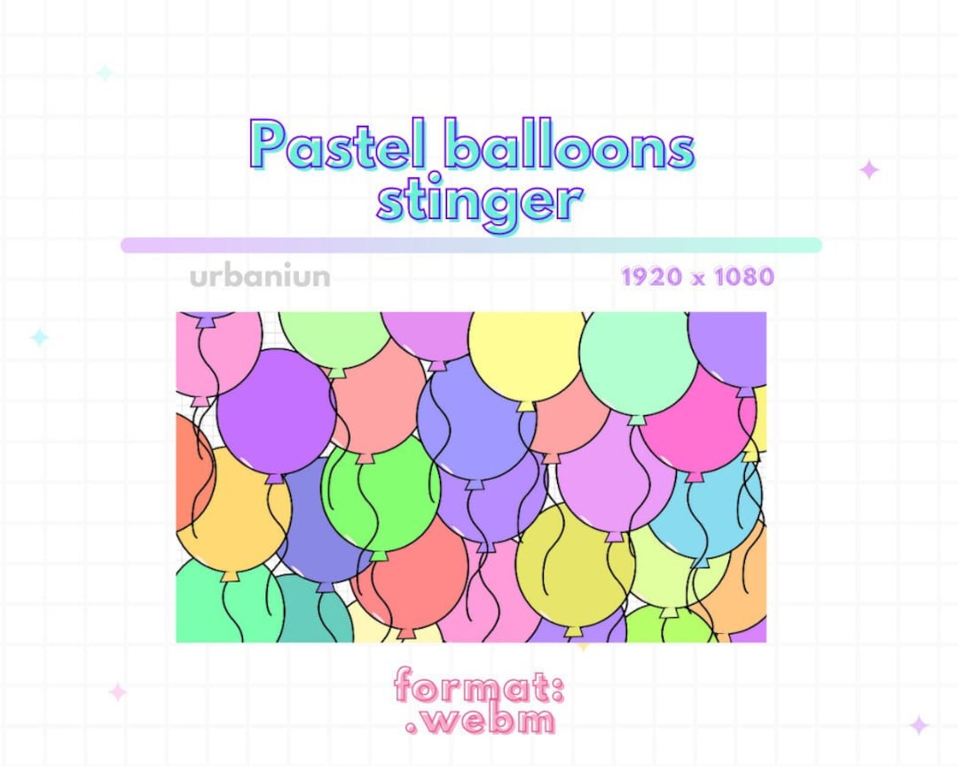 Balloons Twitch Transition Birthday Stream Transition Cool Etsy Australia