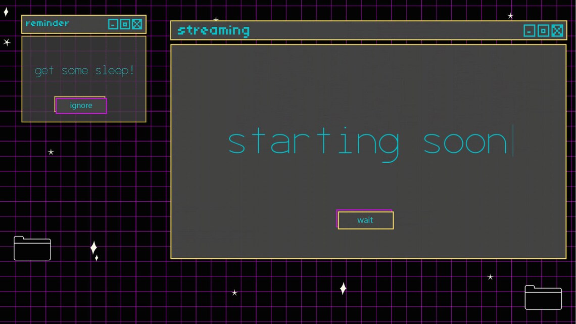 3x twitch overlay animated aesthetic twitch package pixel | Etsy