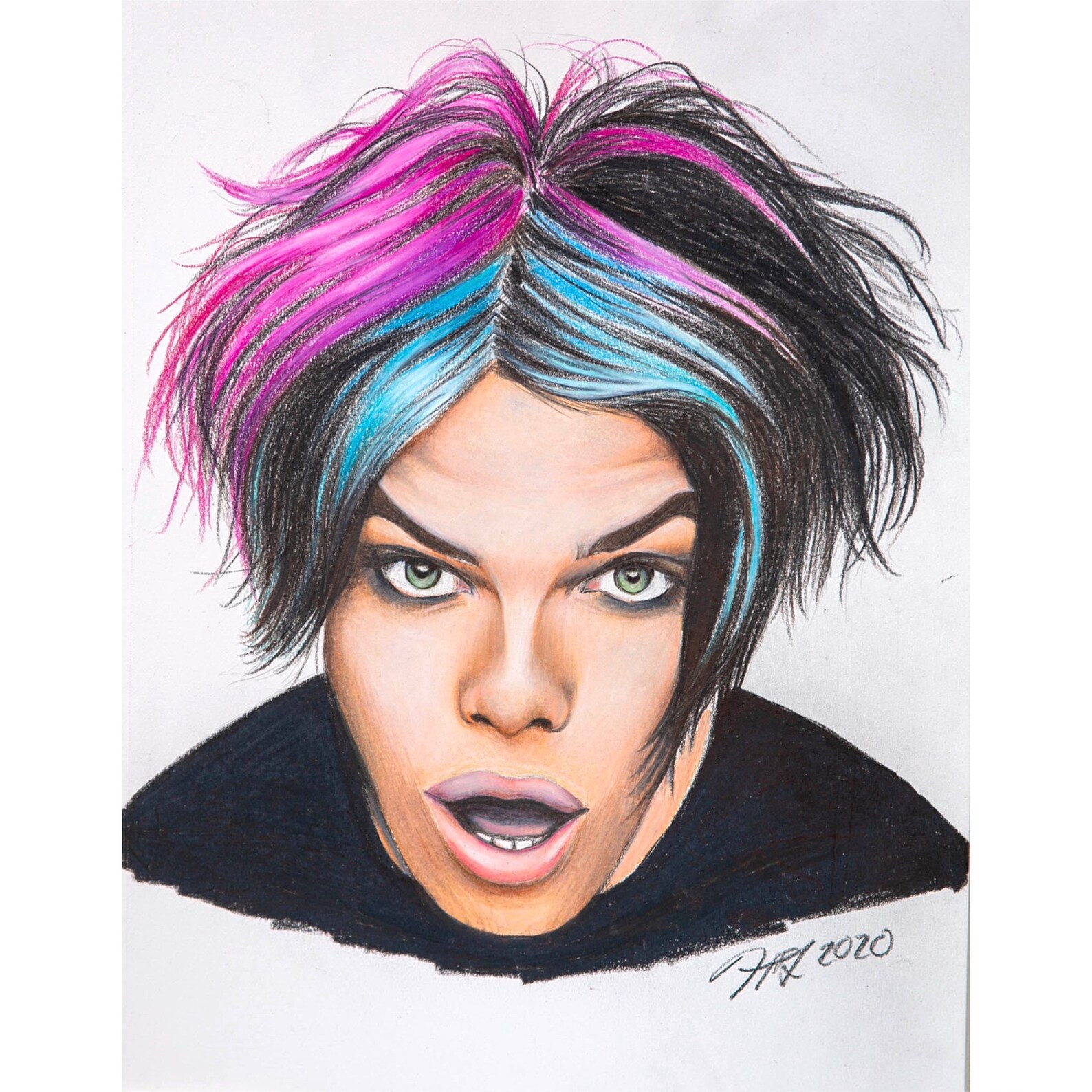 Print of YUNGBLUD Drawing Etsy