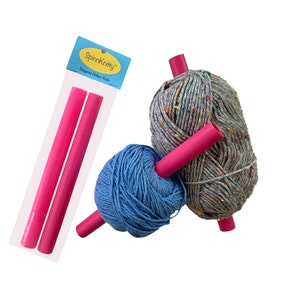 SpinnKnitty Hollow Rods or Tubes Pink  (2 pcs.) - Use with SpinnKnitty Yarn Station, use with large cavity yarn. It prevent yarn to unravel.