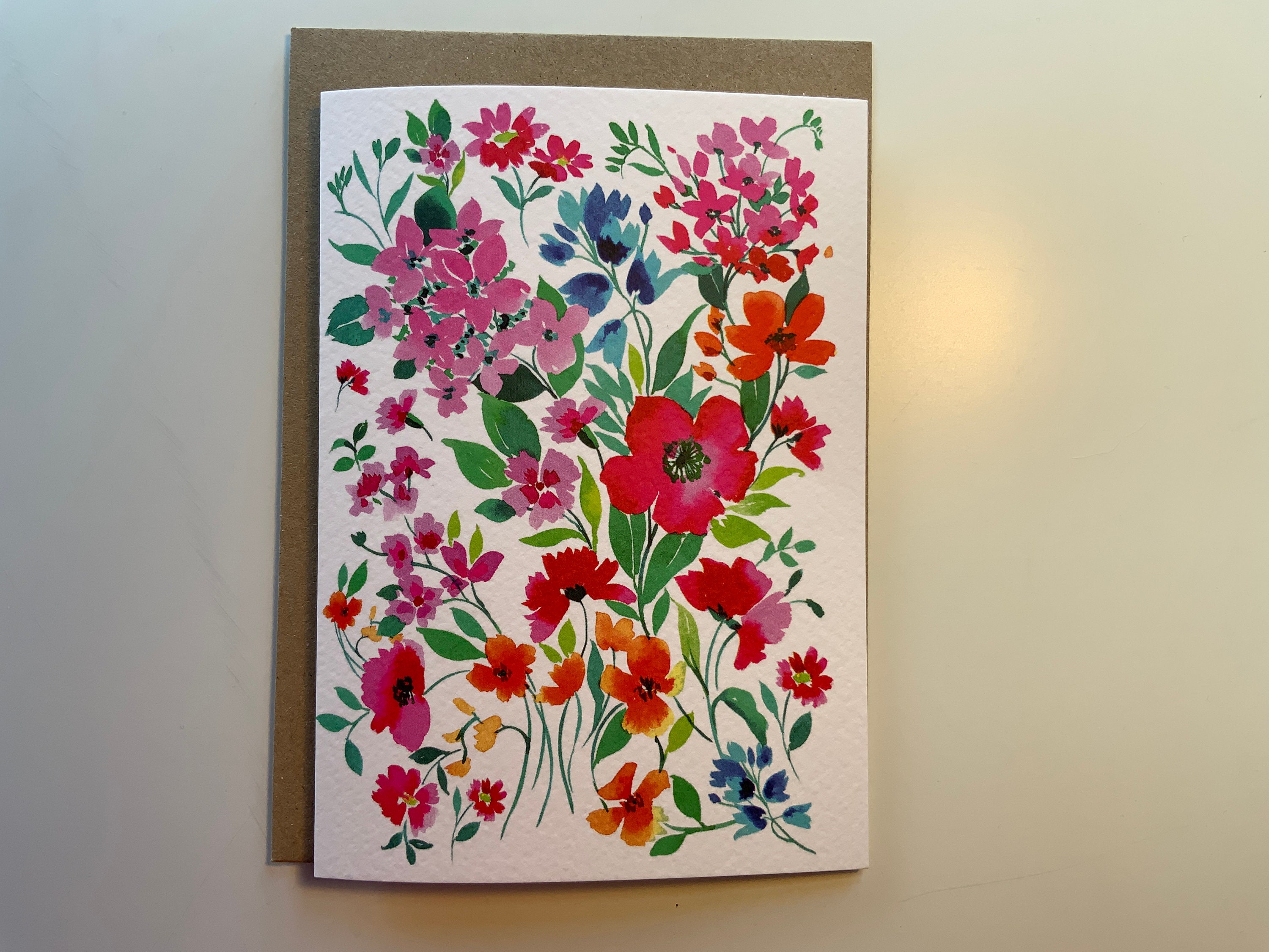 Blank Cards Greeting Cards Paper Botanical Watercolour A6 Greeting Card