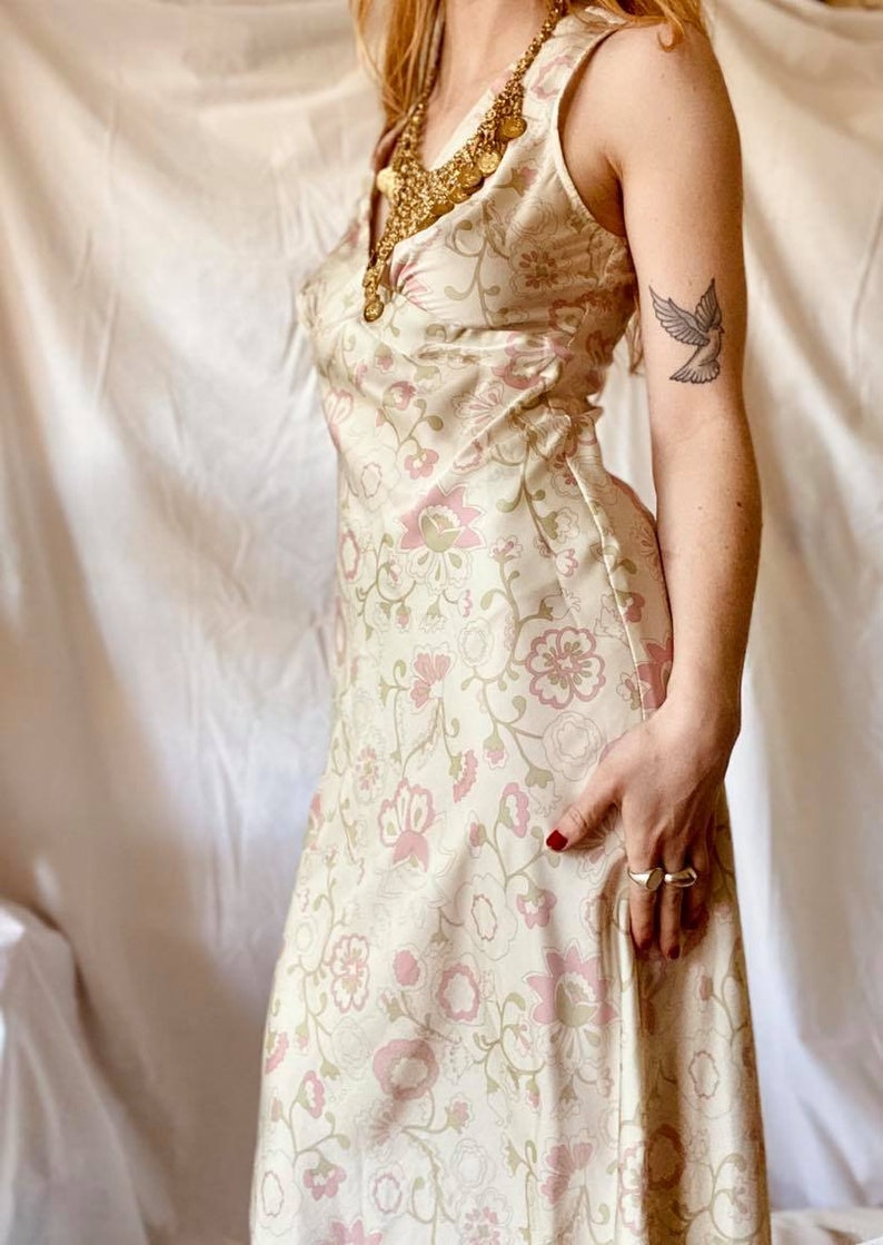 Vintage Slip Dress / Romantic Date Dress / 90s Bias Cut Dress | Etsy