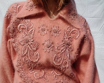 Embellished Angora Jumper