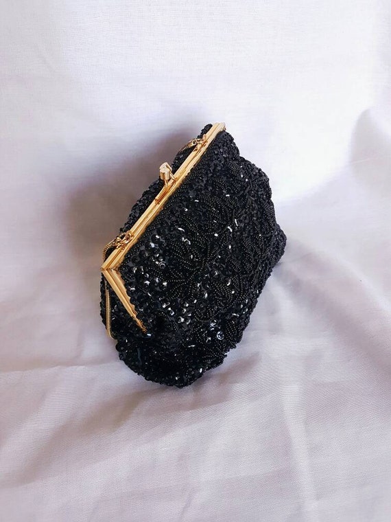 Vintage Evening Bag / 80s Beaded Purse