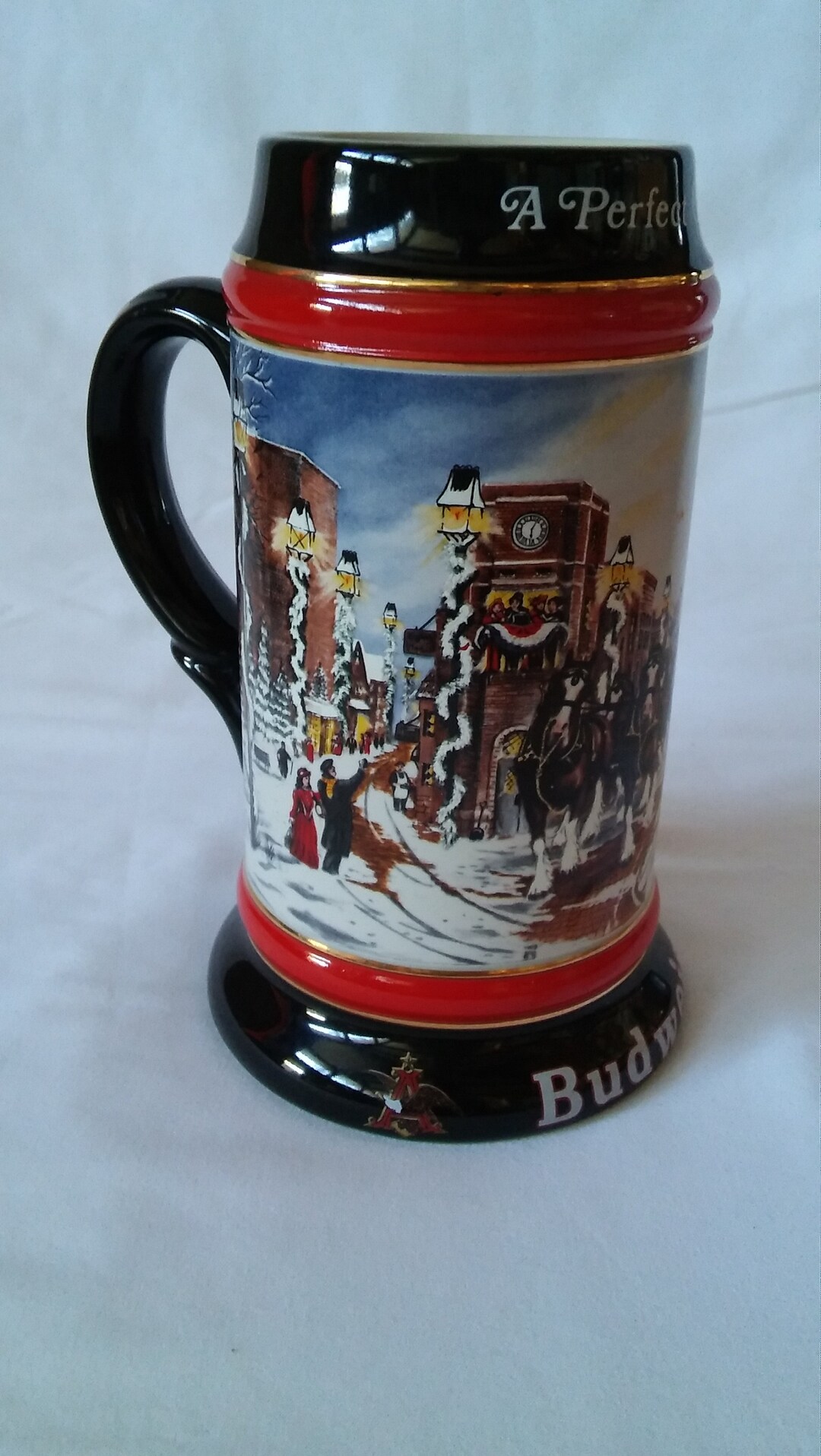 1992 Budweiser Holiday Beer Stein Mug a Perfect Etsy