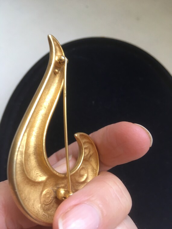 LARGE gold BROOCH | Sphinx | Mid century modern |… - image 5