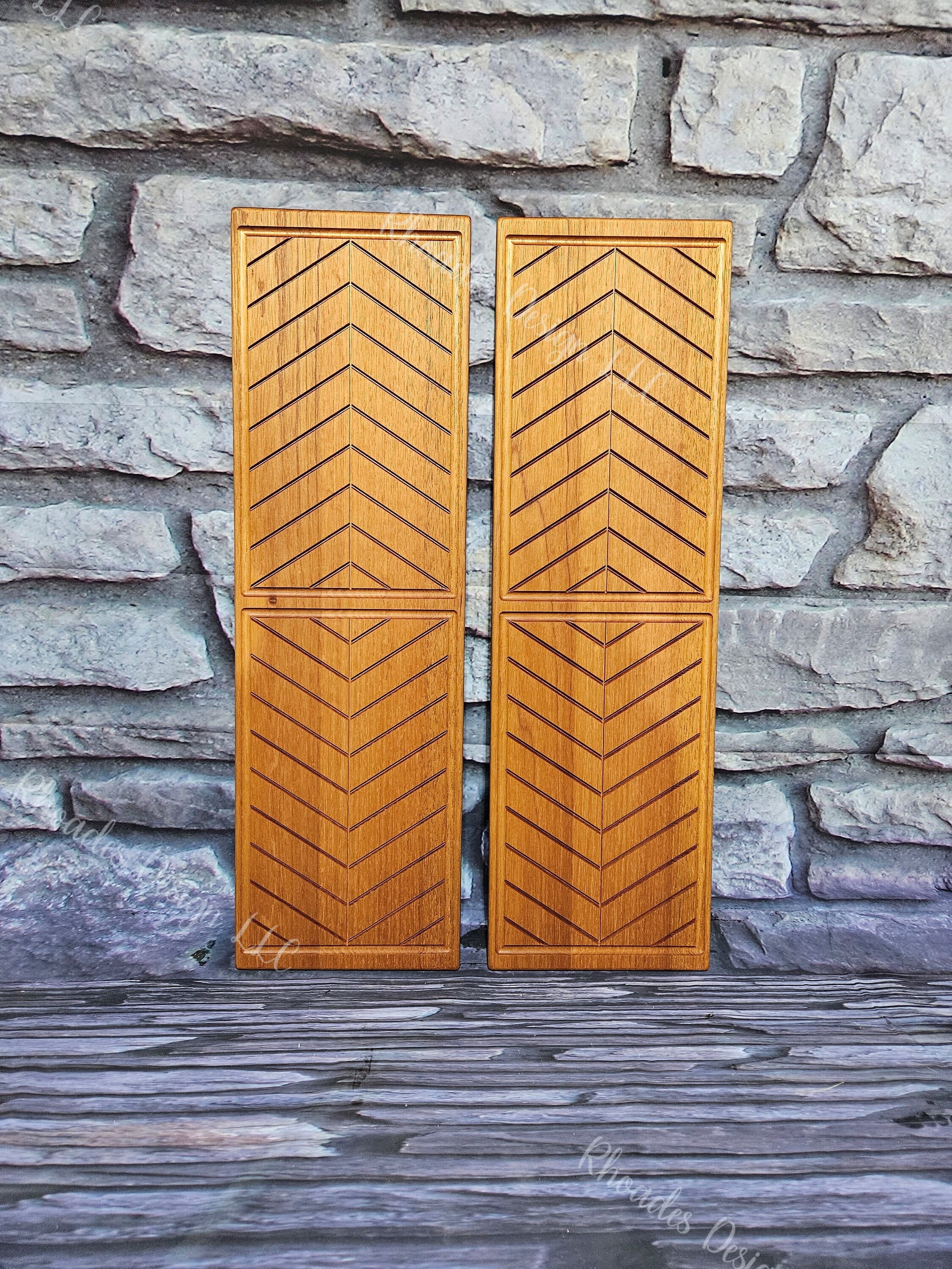 Chevron Wood Shutters, Cedar Shutters, Cottage Shutters, Rustic Shutters, Farmhouse Shutters, Cedar Chevron Shutters