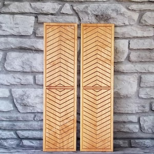 Chevron Wood Shutters, Pine Shutters, Cottage Shutters, Rustic Shutters, Farmhouse Shutters, Standard Chevron Shutters