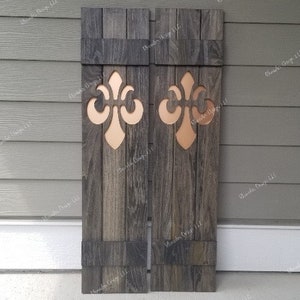 Wood Shutters Exterior, Board and Batten, Cottage Shutters, Rustic Shutters, Farmhouse Shutters, Design 2