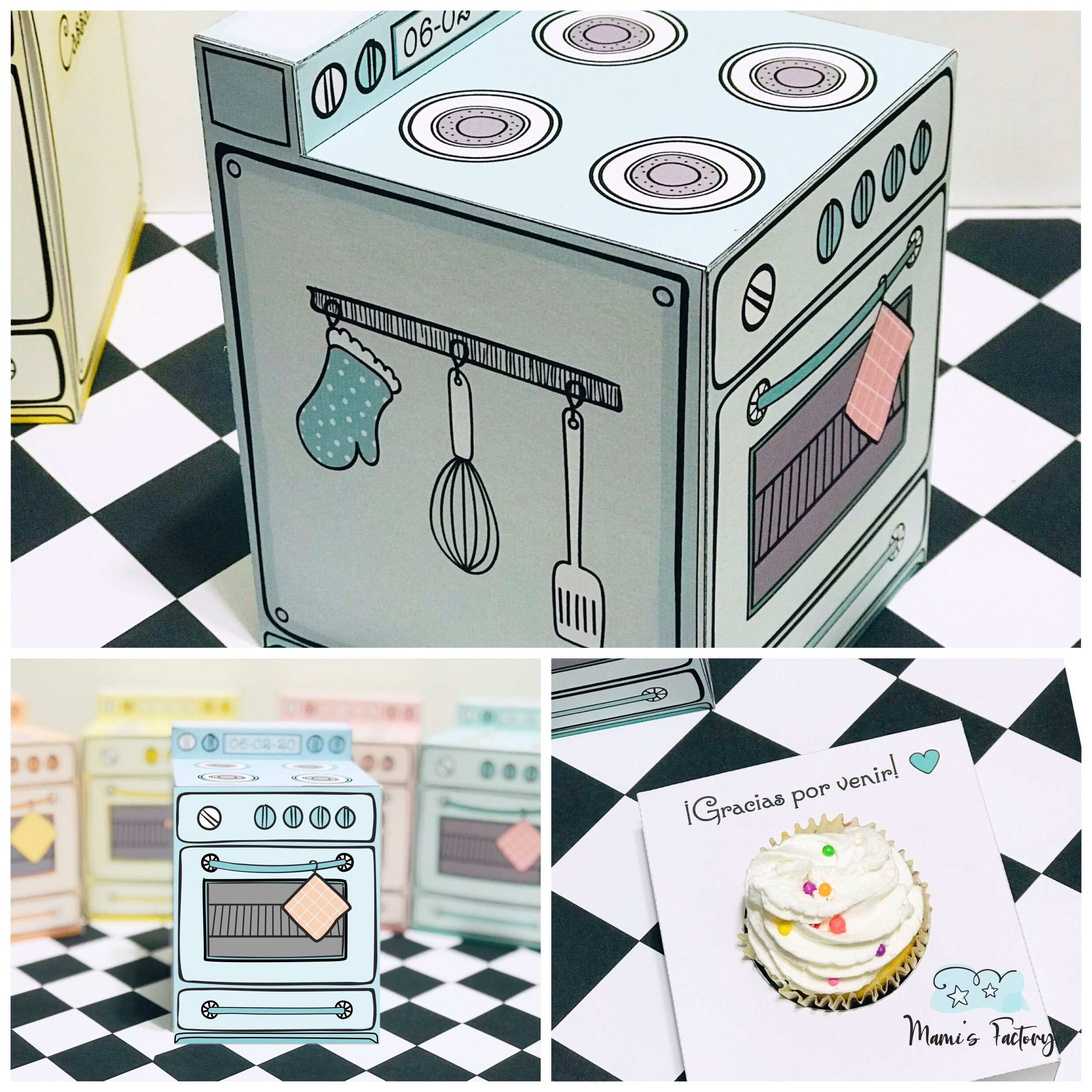 Cupcake Oven Box Template