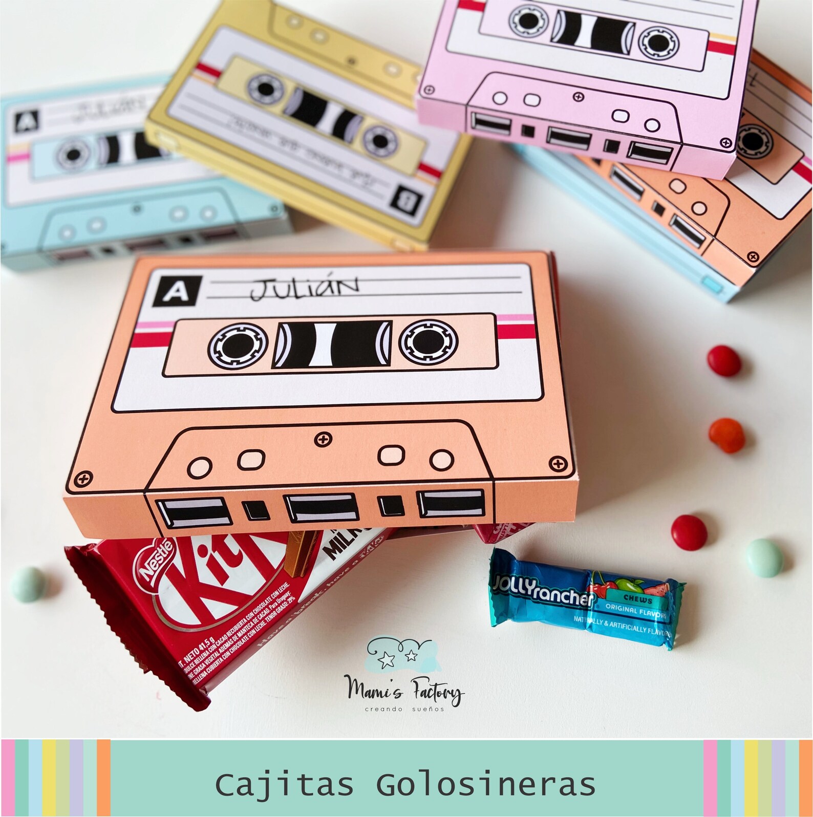 Printable Cassette tapes Party favor boxes Cassette tape Etsy