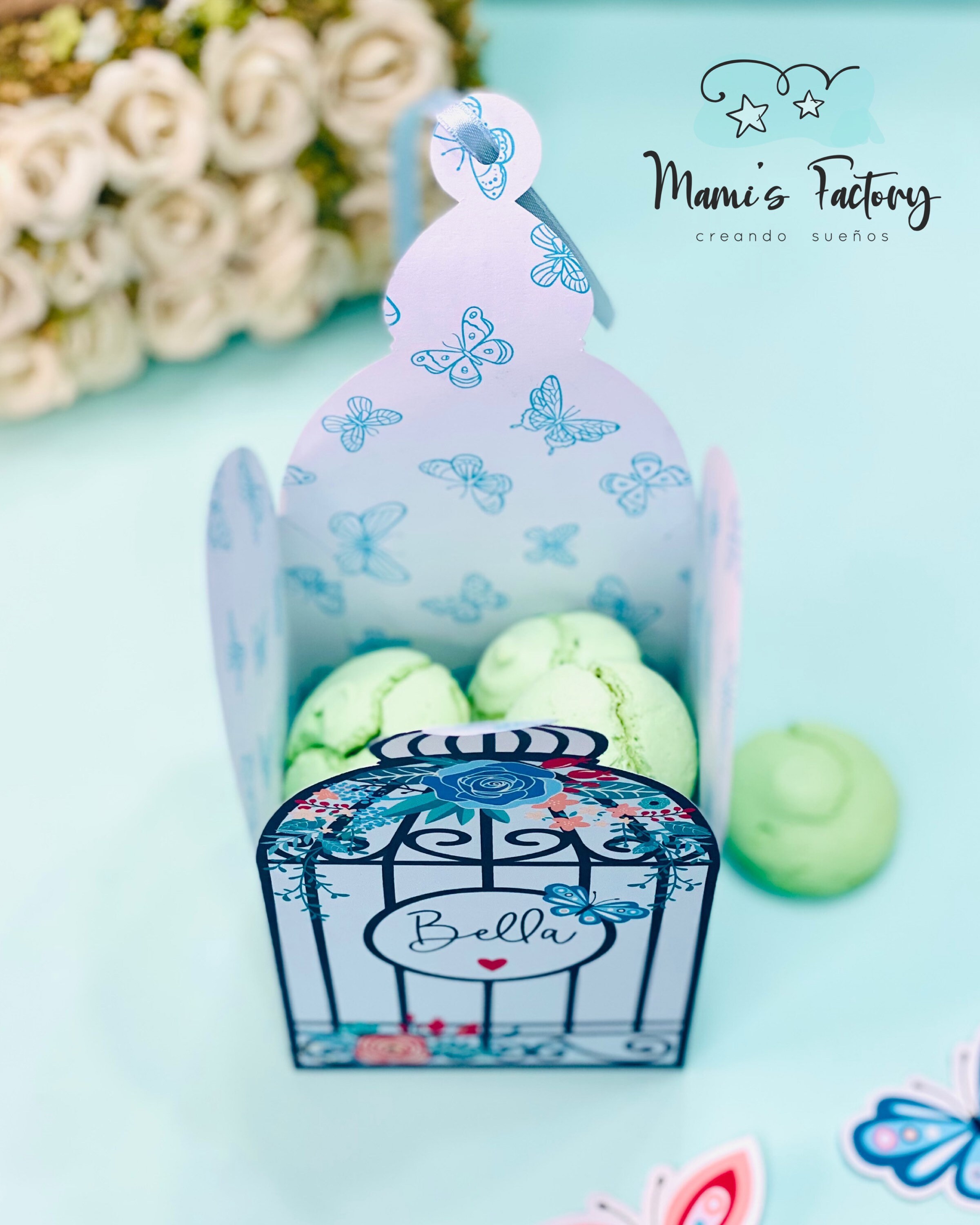 Light Blue Butterfly / Printable Bird Cage Gift Box / Etsy Australia