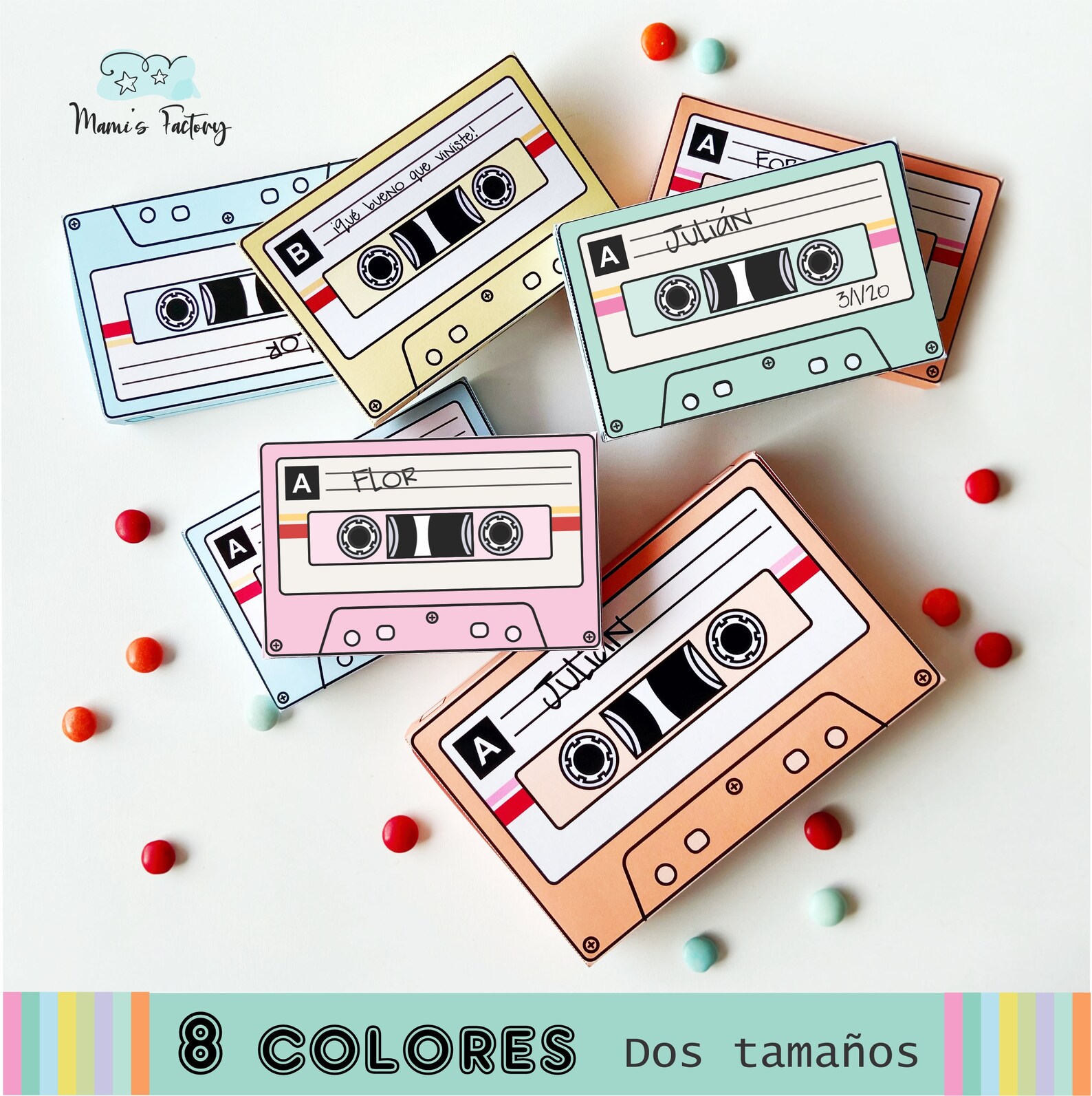 Printable Cassette tapes Party favor boxes Cassette tape Etsy
