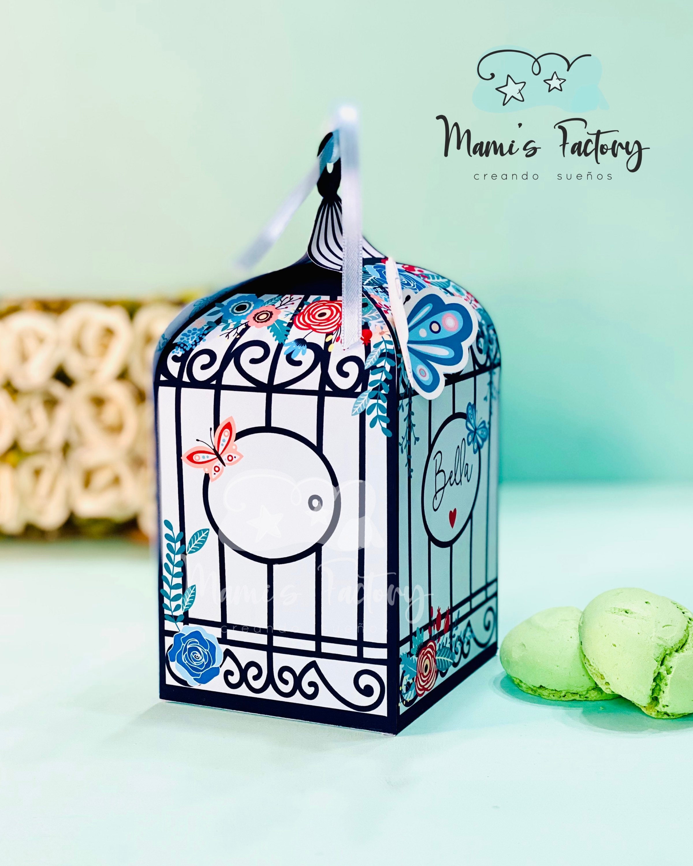 Light Blue Butterfly / Printable Bird Cage Gift Box / Etsy Australia