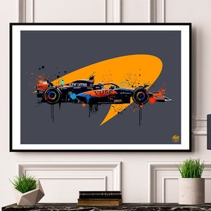 Oscar Piastri McLaren F1 print - Oscar Piastri McLaren F1 Wall Art, Oscar Piastri McLaren F1 poster, Oscar Piastri McLaren F1 artwork