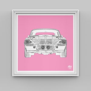 Ford Mustang GT500 Print Ford Wall Art, Ford Mustang Wall Art, Ford Mustang gifts, Muscle Car Print, Ford Wall Decor, Classic Car print image 6