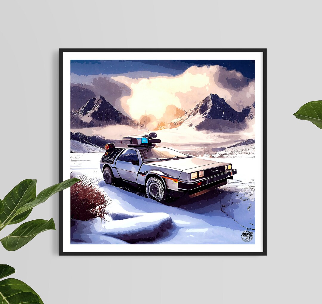 Back to the Future Delorean Print Back to the Future - Etsy