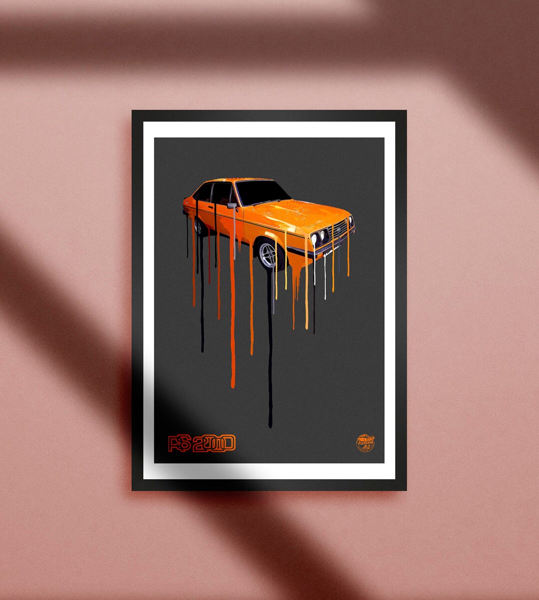 1978 FORD ESCORT RS 2000 2 DOOR AUSSIE REPRO AD ART PRINT POSTER main image 1