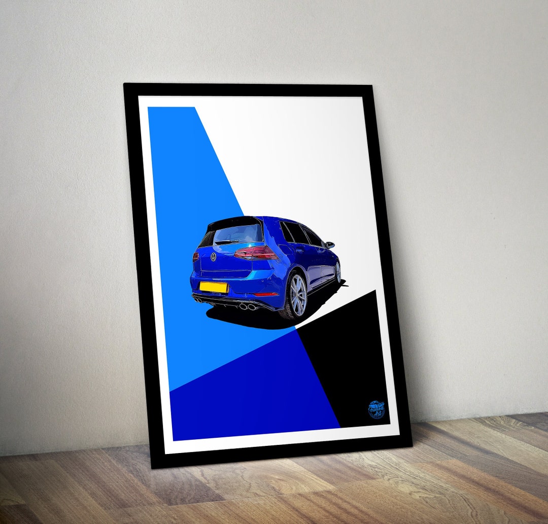 VW Golf Mk7 R Print Vw Golf Mk7 R Poster, Hot Hatch Print, Volkswagen