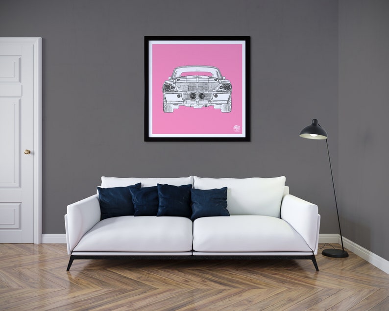 Ford Mustang GT500 Print Ford Wall Art, Ford Mustang Wall Art, Ford Mustang gifts, Muscle Car Print, Ford Wall Decor, Classic Car print image 8